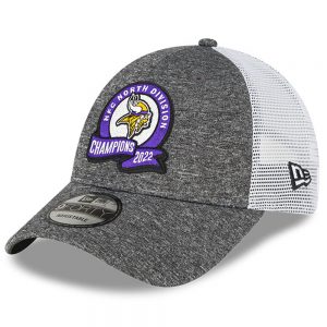 New Era Heather Gray Minnesota Vikings 2022 NFC North Division Champions  Locker Room 9FORTY Adjustable Hat